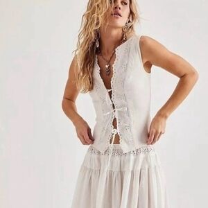 Free People | Skirts | Free People White Gesibelle Set |